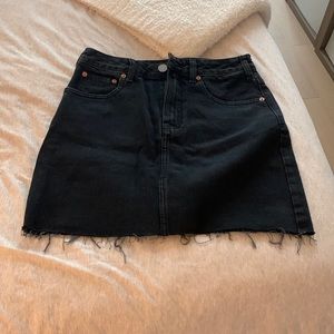 Black jean skirt
